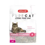 Litière PURECAT Minérale Absorbante Parfumée 8L - ZOLUX