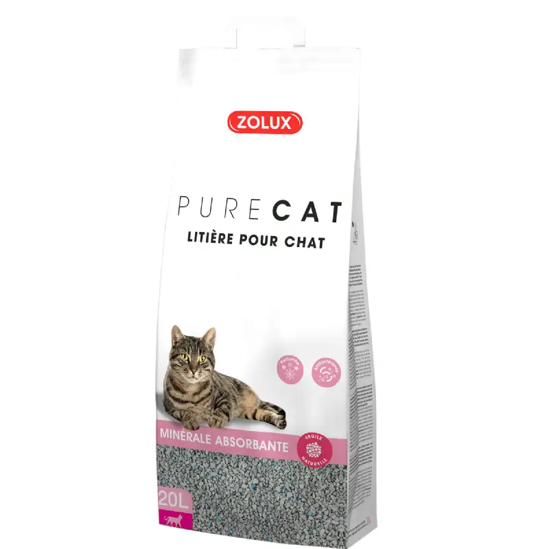 Litière Purecat absorbante parfumée 20L - ZOLUX