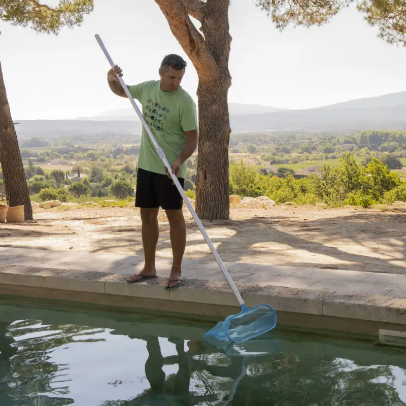 Manche aluminium pour entretien de piscine