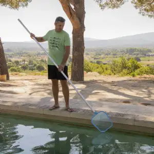 Manche aluminium pour entretien de piscine