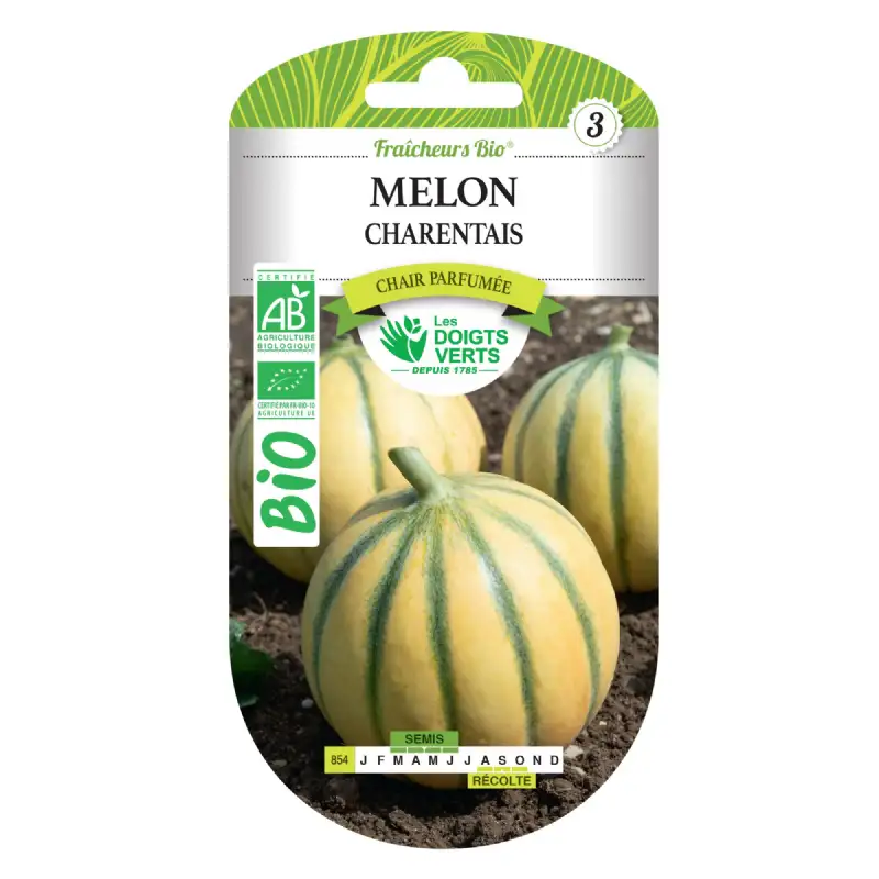 Graines melon charentais BIO Les Doigts Verts