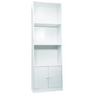 Meuble de rangement blanc 3 niches 2 portes WERKA PRO