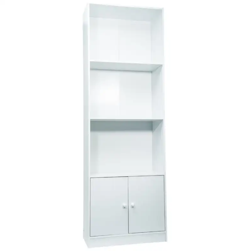 Meuble de rangement blanc 3 niches 2 portes WERKA PRO