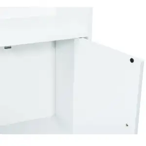 Meuble de rangement blanc 3 niches 2 portes WERKA PRO