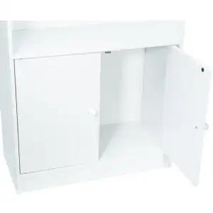 Meuble de rangement blanc 3 niches 2 portes WERKA PRO