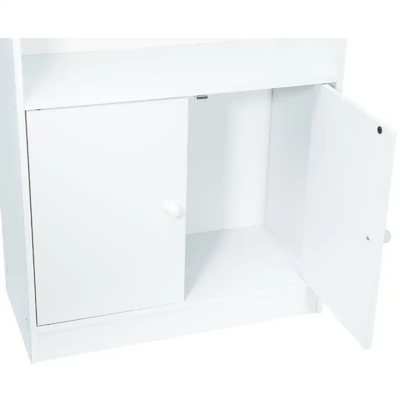 Meuble de rangement blanc 3 niches 2 portes WERKA PRO