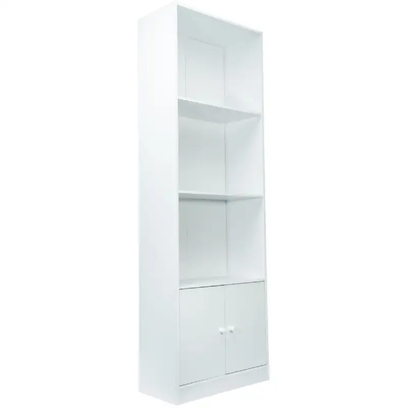 Meuble de rangement blanc 3 niches 2 portes WERKA PRO