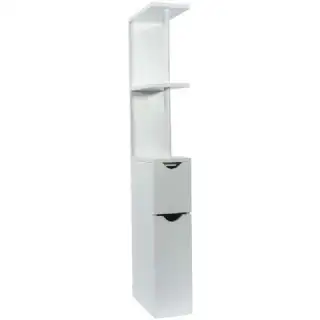 Meuble de rangement WC WERKA PRO blanc 2 tiroirs (h:1,18m)