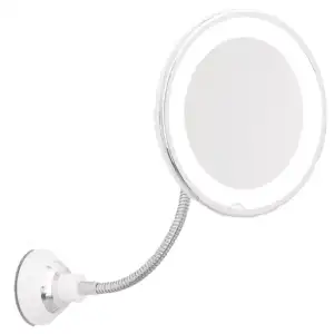 Miroir LED lumineux grossissant x10 à ventouse