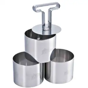 Moules inox avec poussoir  Ø 7cm