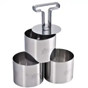 Moules inox avec poussoir diamètre 9 cm