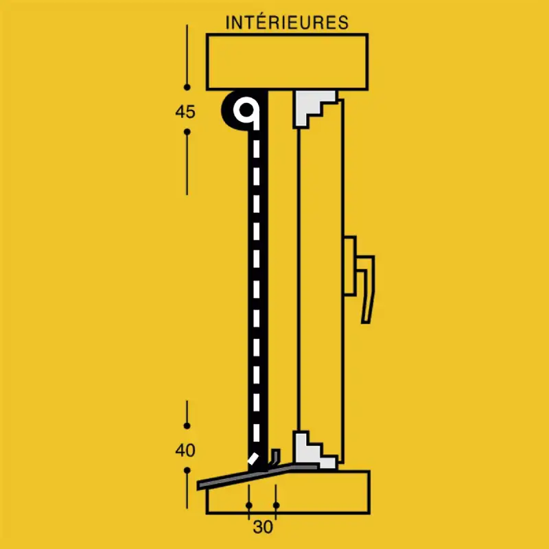 Moustiquaire alu à enrouleur automatique Windhager