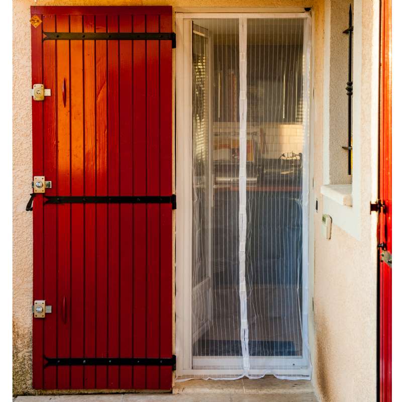 Rideau de porte moustiquaire magnétique, rideaux de porte moustiquaires 90  * 200cm, rideau de protection contre les insectes pour porte de balcon de  salon (noir)