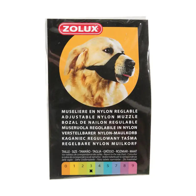 Muselière en Nylon Réglable pour Chien – Zolux