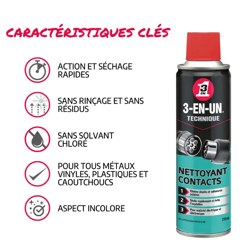 Bombe nettoyant contact 3 en 1 250ml