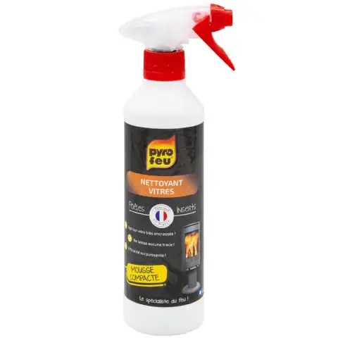 Nettoyant vitres de foyer d'insert et poêle Pyrofeu (500ml)