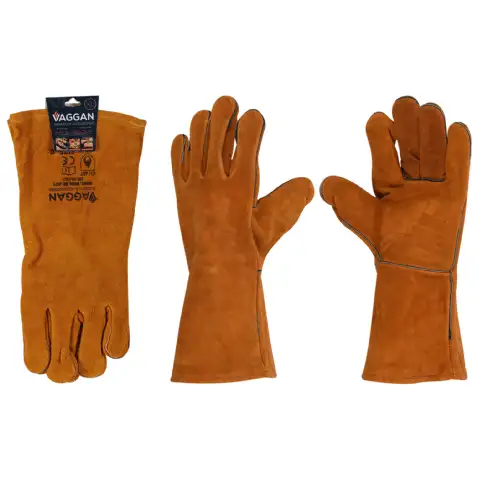 Paire de gants barbecue en cuir  35 cm  - VAGGAN