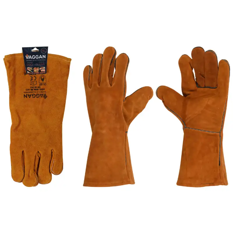 Gants de barbecue en cuir  35 cm  - VAGGAN