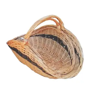 Panier à buche en osier 58 x 38 cm