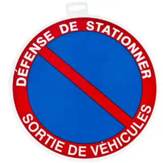 Panneau défense de stationner 30cm