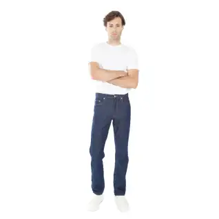 Pantalon de travail en jean bleu 5 poches