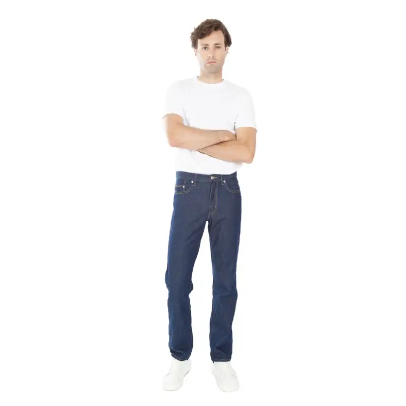 Pantalon de travail en jean bleu 5 poches