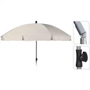 Parasol de jardin (ø2.50M-H2.25M) crème