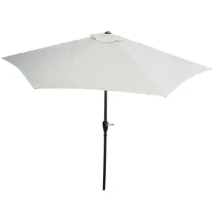 Parasol 3m écru structure en alu avec manivelle