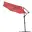 Parasol alu mat déporté 3 m rouge