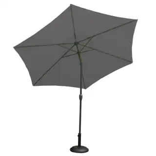 Parasol mât aluminium droit à manivelle Ø3m