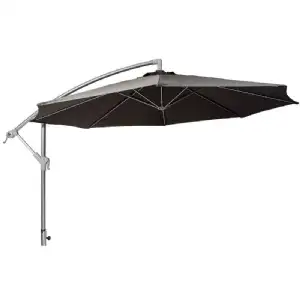 Parasol excentrique gris diamètre 3m 