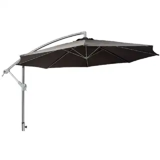 Parasol excentrique gris diamètre 3m 