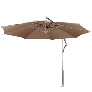 Parasol excentrique taupe diamètre 3m 