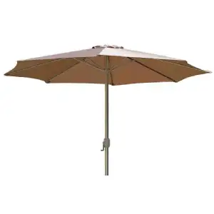 Parasol à manivelle taupe diamètre 3m