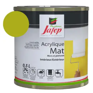 Peinture acrylique mat citron vert Jafep (0,5L)