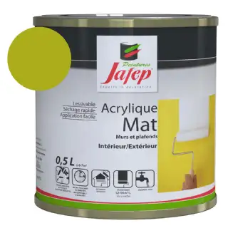 Peinture acrylique mat citron vert Jafep (0,5L)