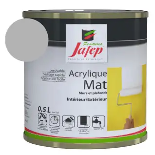 Peinture acrylique mate gris acier Jafep (0,5L)