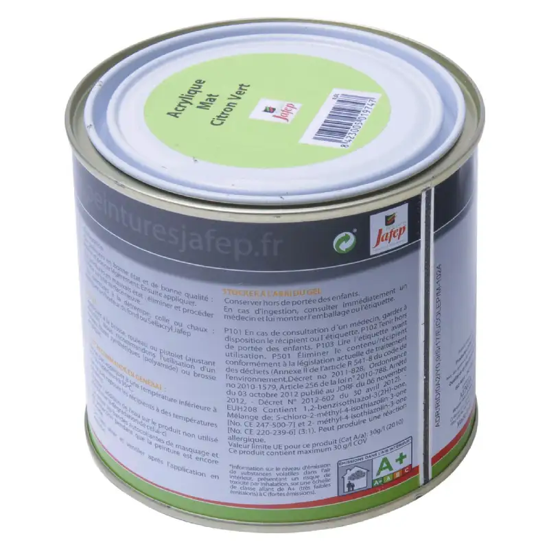 Peinture acrylique mat citron vert Jafep (0,5L)