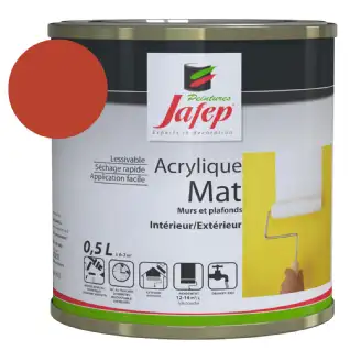 Peinture acrylique mat rouge vif Jafep