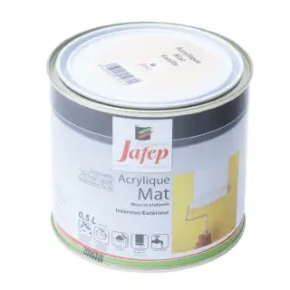 Peinture acrylique mat vanille Jafep (0,5L)