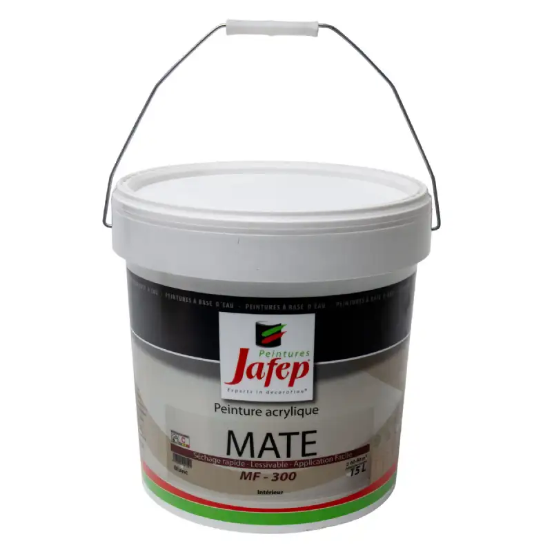 Peinture acrylique mate blanc MF-300 (15 L) Jafep