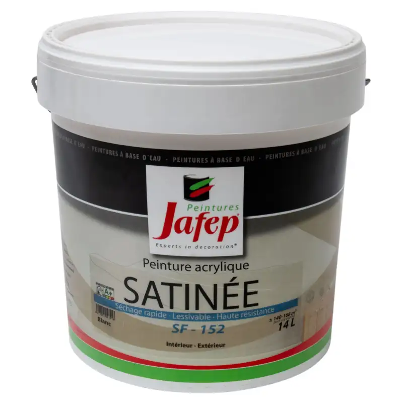 Peinture acrylique satinée blanc SF152 (14L) Jafep