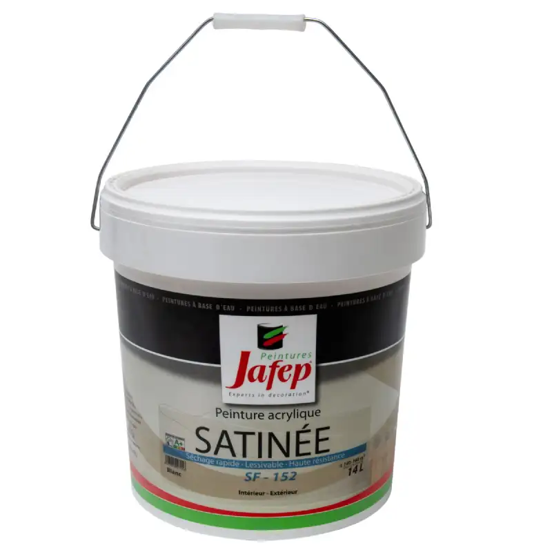 Peinture acrylique satinée blanc SF152 (14L) Jafep