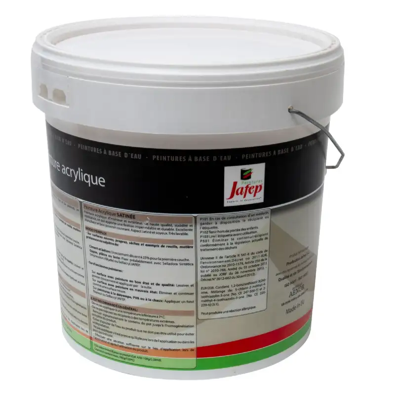 Peinture acrylique satinée blanc SF152 (14L) Jafep