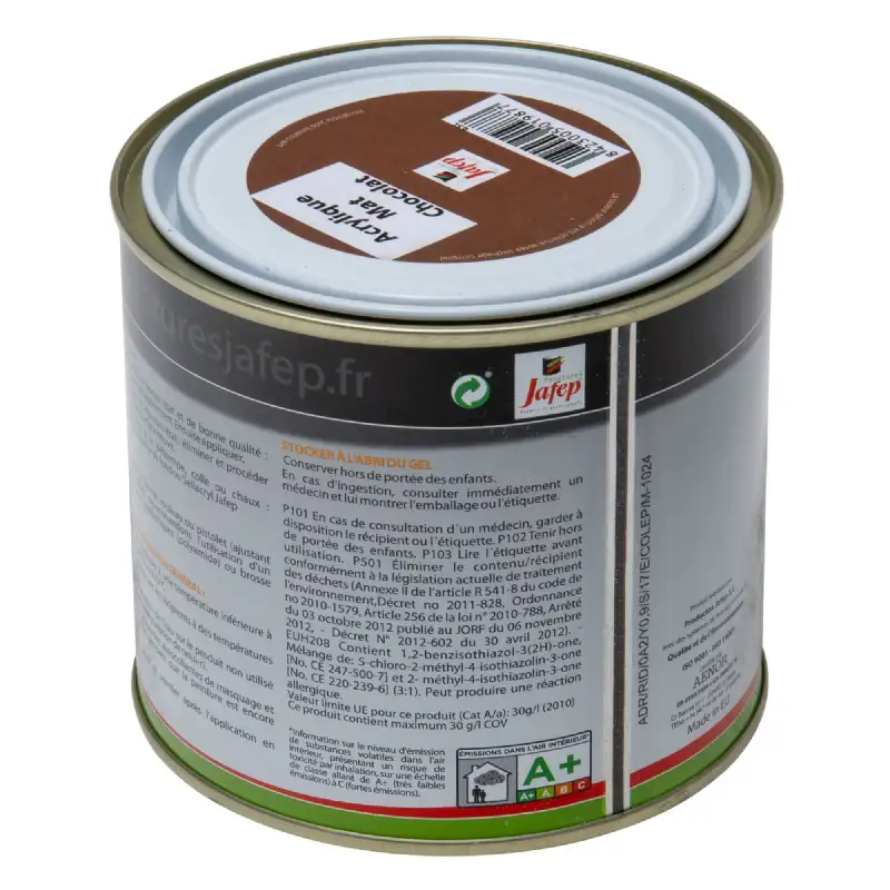 Peinture acrylique mate chocolat Jafep (0,5L)