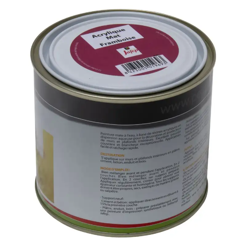 Peinture acrylique mat framboise Jafep (0,5L)