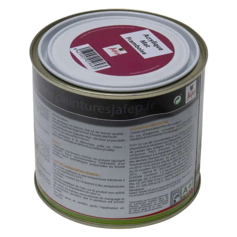 Peinture acrylique mat framboise Jafep (0,5L)