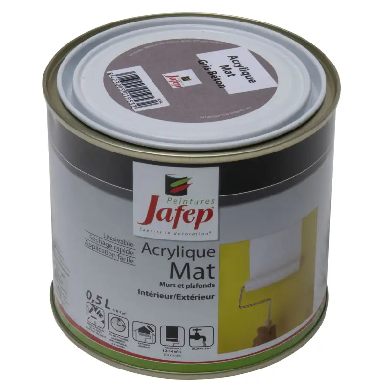 Peinture acrylique mat gris béton Jafep