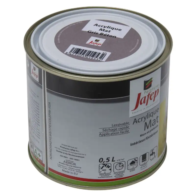 Peinture acrylique mat gris béton Jafep