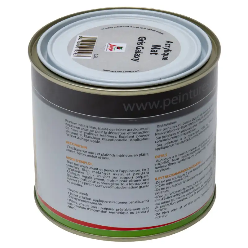 Peinture acrylique mat gris galaxy Jafep (0,5L)